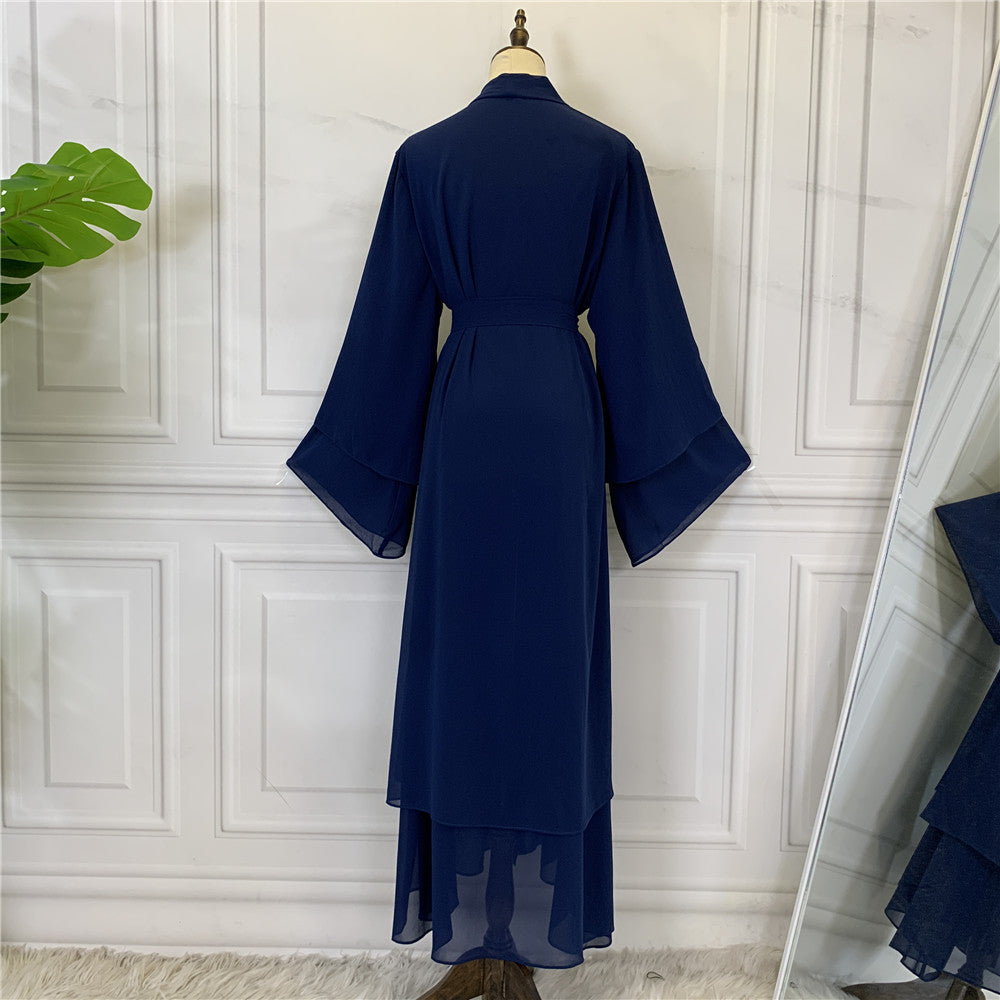 Fashionable Abaya Cardigan Chiffon Robe