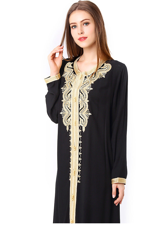 Moroccan Jalabiya Embroidered Lace Dress