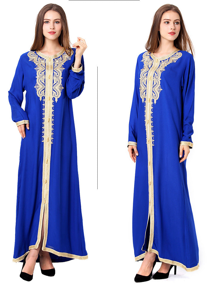 Moroccan Jalabiya Embroidered Lace Dress