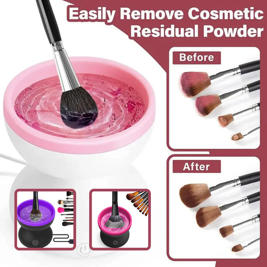 Electric Makeup Brush Cleaner Machine Portable Automatic