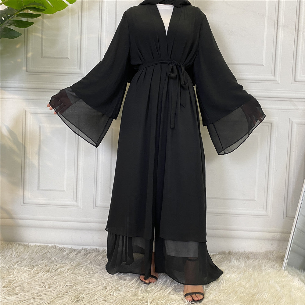 Fashionable Abaya Cardigan Chiffon Robe