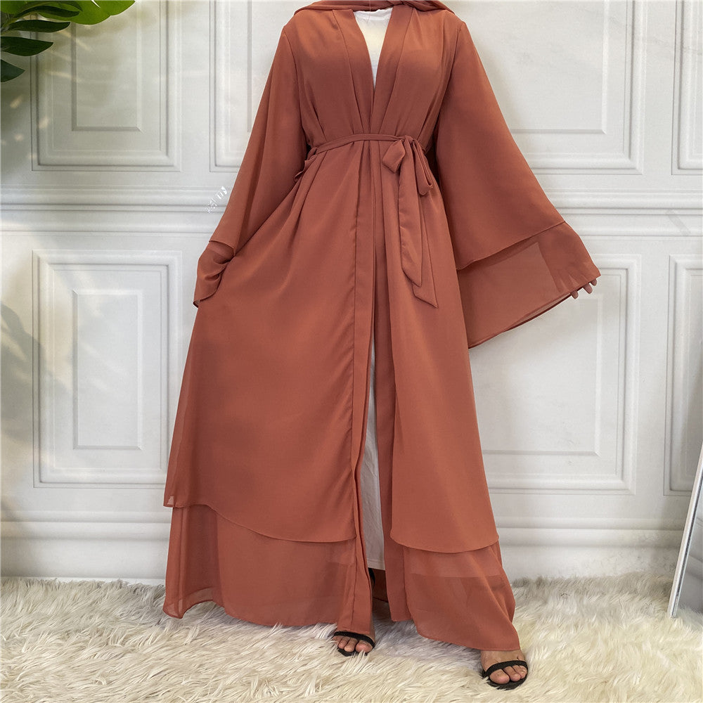 Fashionable Abaya Cardigan Chiffon Robe