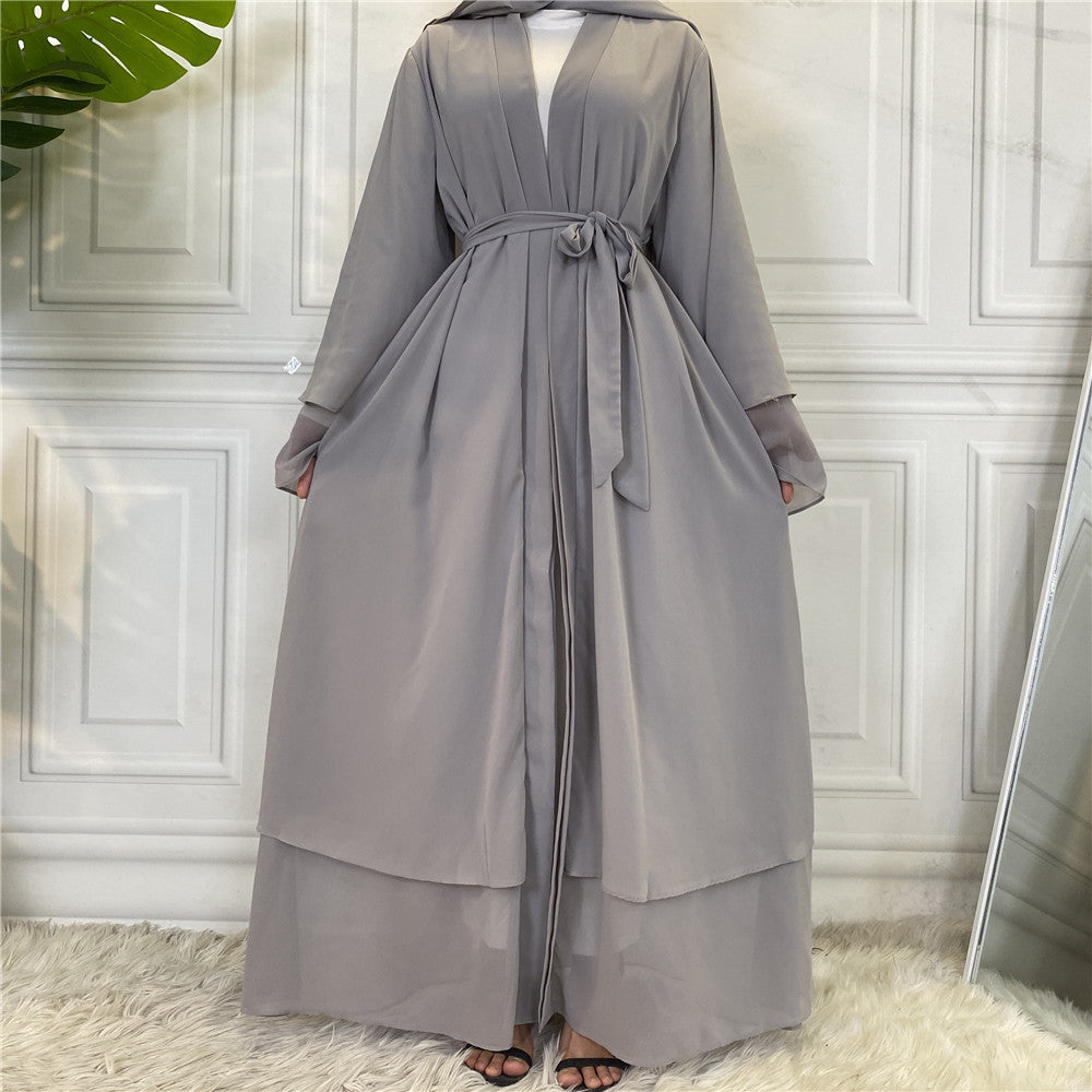 Fashionable Abaya Cardigan Chiffon Robe