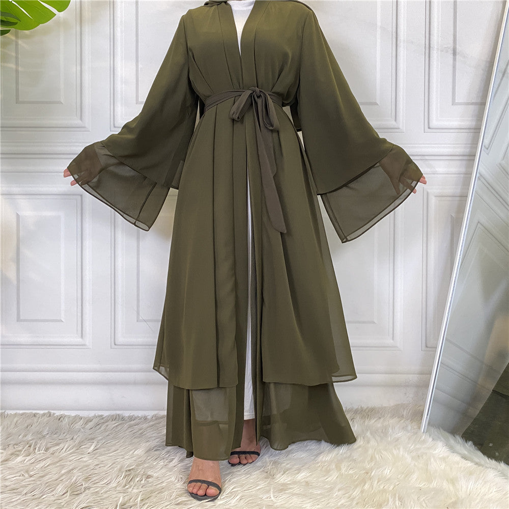 Fashionable Abaya Cardigan Chiffon Robe