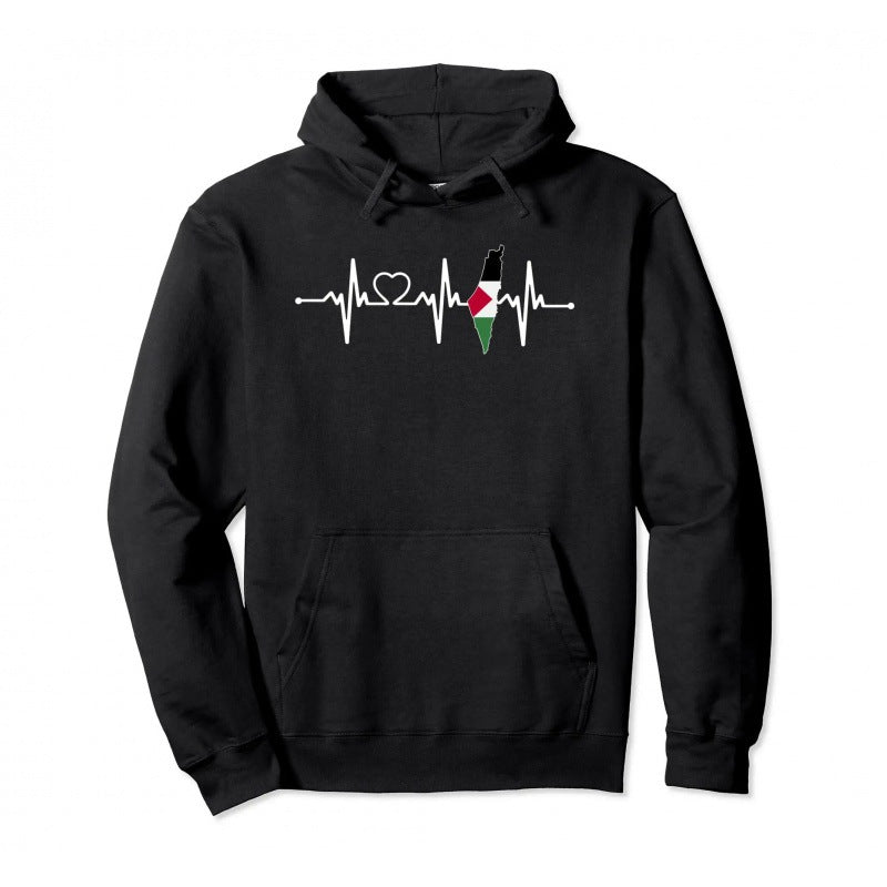 Cotton Palestine Pullover Hoodie for Men & Women