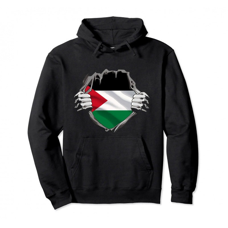 Cotton Palestine Pullover Hoodie for Men & Women