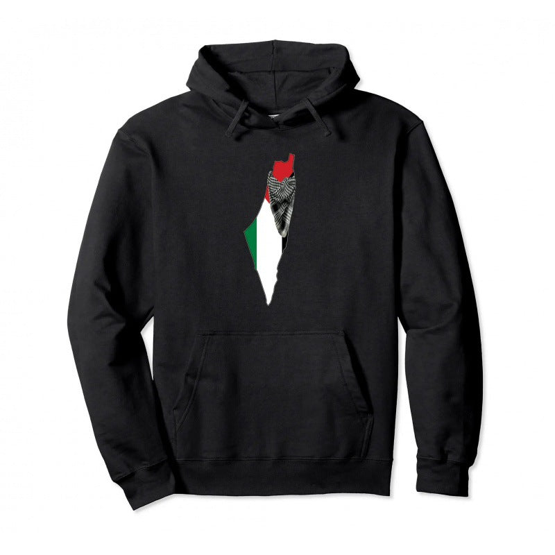 Cotton Palestine Pullover Hoodie for Men & Women