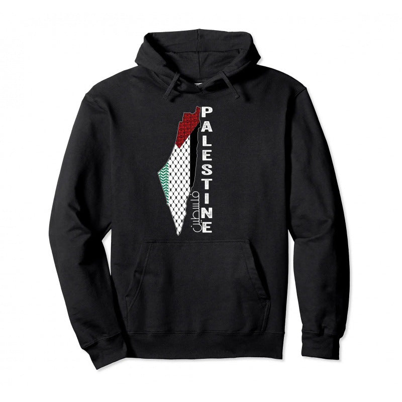 Cotton Palestine Pullover Hoodie for Men & Women