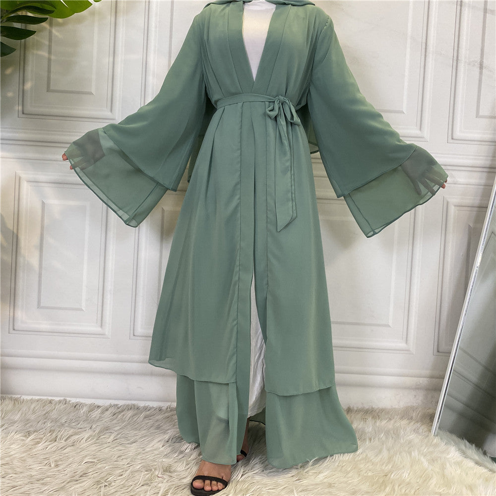 Fashionable Abaya Cardigan Chiffon Robe