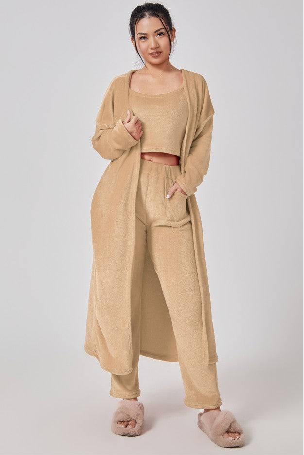 Cozy Pajama Set, 3 Piece Matching Set, Warm Suit Sets