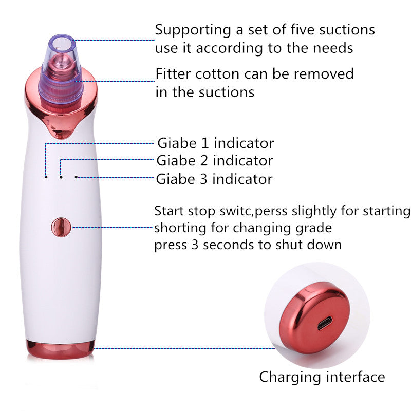 Vacuum Suction for Blackhead Remover & Pore Cleaning (Ships USA Only)