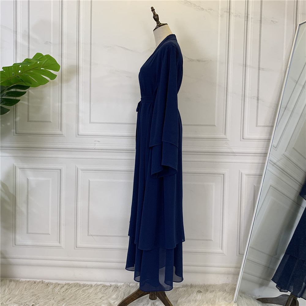 Fashionable Abaya Cardigan Chiffon Robe