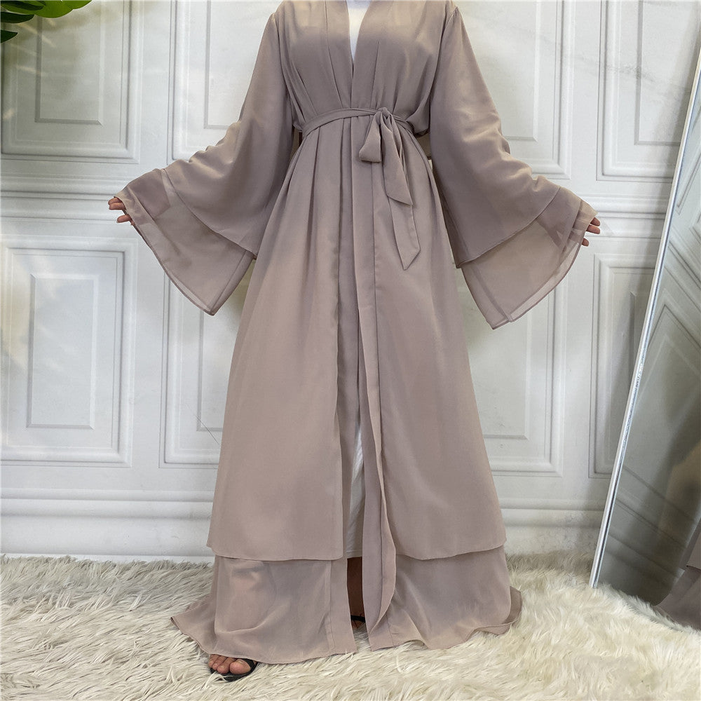 Fashionable Abaya Cardigan Chiffon Robe