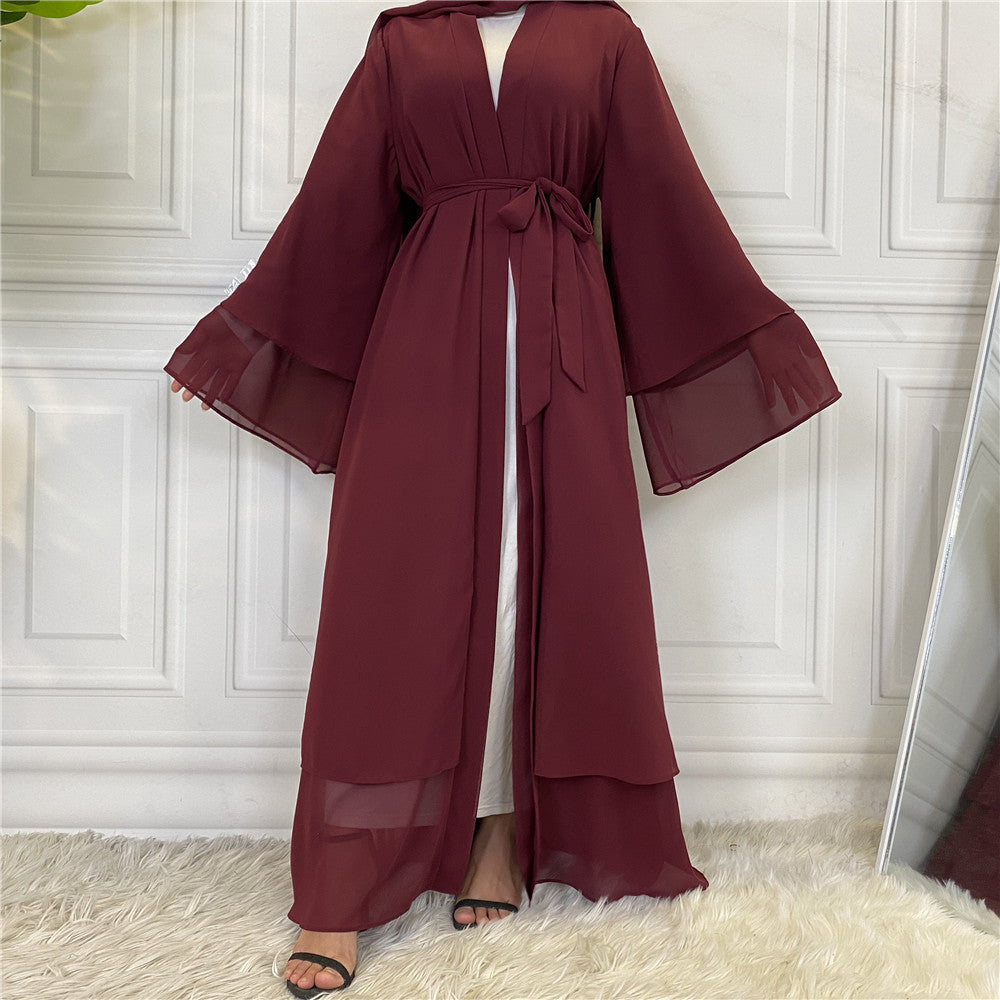 Fashionable Abaya Cardigan Chiffon Robe